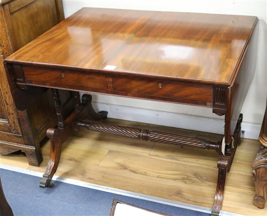 A Regency mahogany sofa table, W.95cm